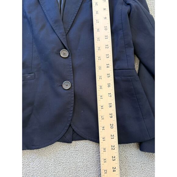 J.Crew Womens‎ 0 Blue Two Button Long Sleeve Blazer Jacket Coat - Picture 7 of 12